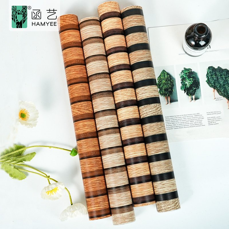 0.45*10m vintage wood grille peel and stick adhesive pvc wallpaper stickers for home decoration