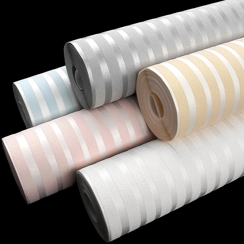 Hot Sale Simple Modern Bedroom Living Room Wallpaper Vertical Stripes Wallpaper for House