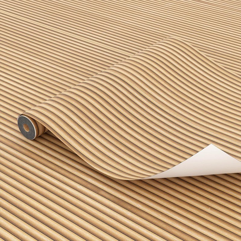 waterproof 3d wooden slat peel and stick wallpaper removable self adhesive PVC contact paper for Wall decor bedroom