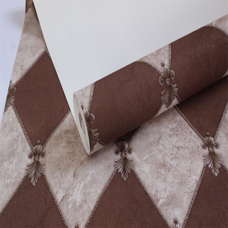 Classic Paper Wallpaper Brown Room Wallpaper Home Decoration Wallpaper With Adhesive