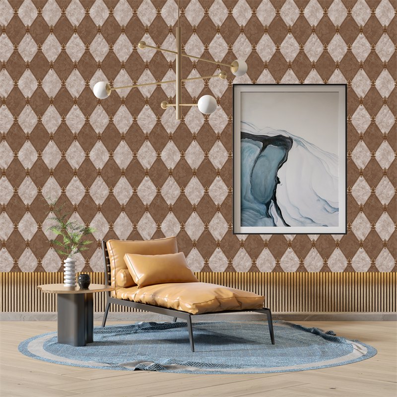 Classic Paper Wallpaper Brown Room Wallpaper Home Decoration Wallpaper With Adhesive
