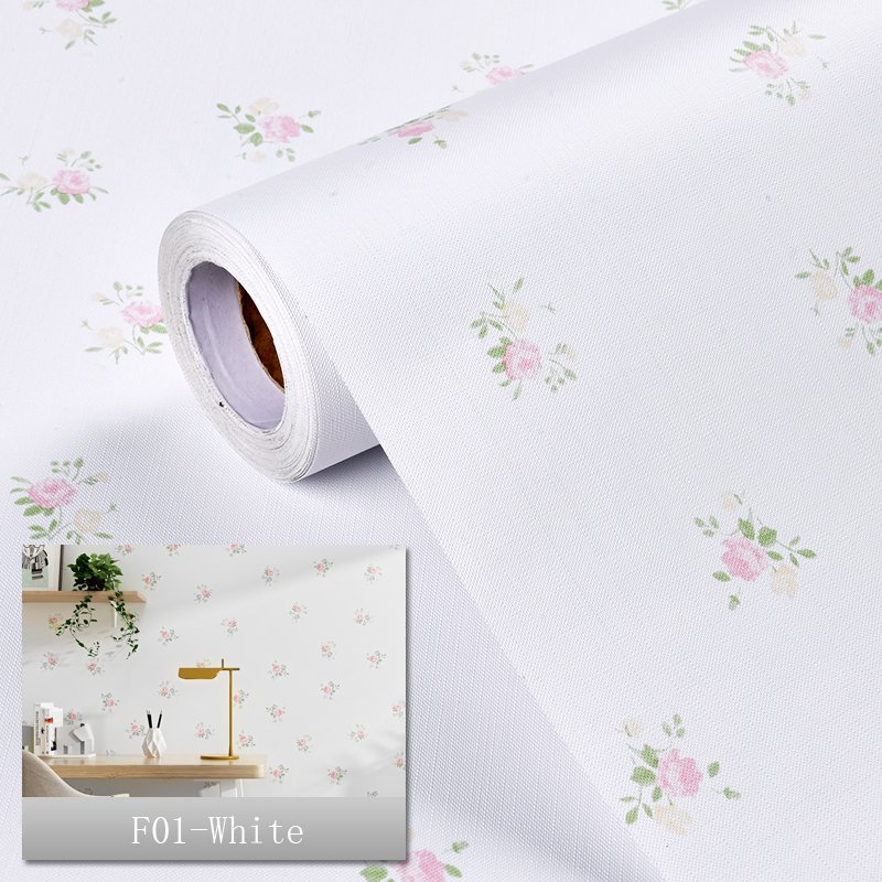 Plain Floral Peel and Stick Waterproof Wallpaper for Home Renovation Student Dormitory Study Living Room Cute and Sweet