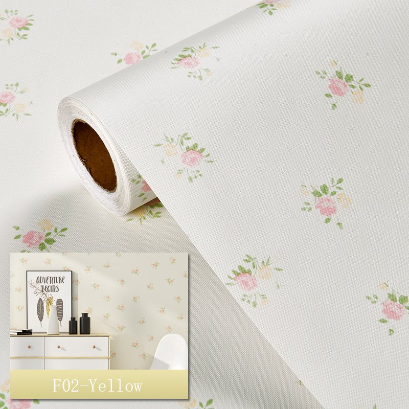 Plain Floral Peel and Stick Waterproof Wallpaper for Home Renovation Student Dormitory Study Living Room Cute and Sweet