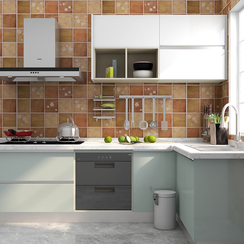 Self-adhesive 3d Kitchen Bathroom Mosaic Pvc Vinyl Wallpapers Graphic Design Waterproof Household