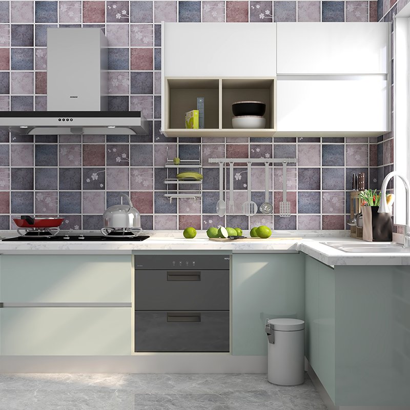 Self-adhesive 3d Kitchen Bathroom Mosaic Pvc Vinyl Wallpapers Graphic Design Waterproof Household