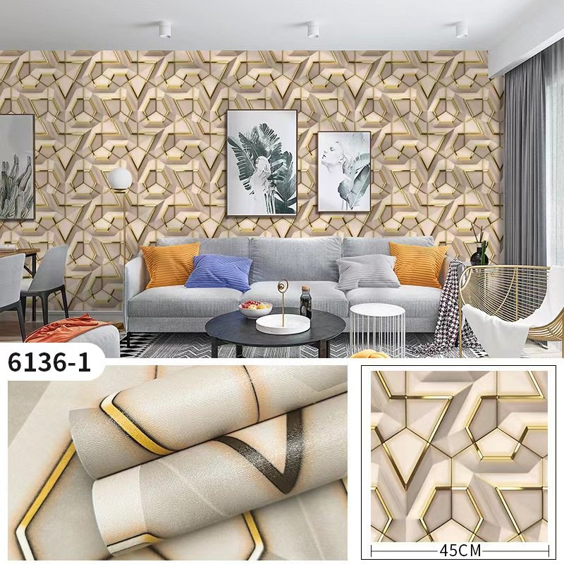 Home decor plain wall paper vinyl textured solid color PVC 3d wallpaper peel off stickers paper