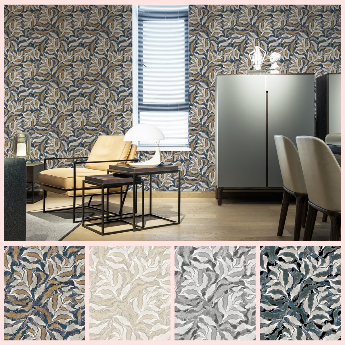 The popular 3D PVC wallpaper geometric household wallpaper home decor rolls