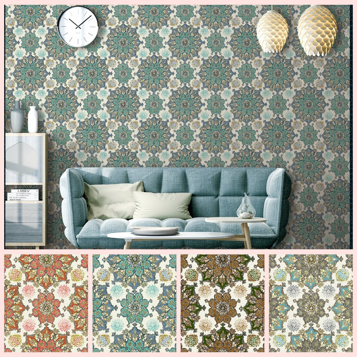 The popular 3D PVC wallpaper geometric household wallpaper home decor rolls