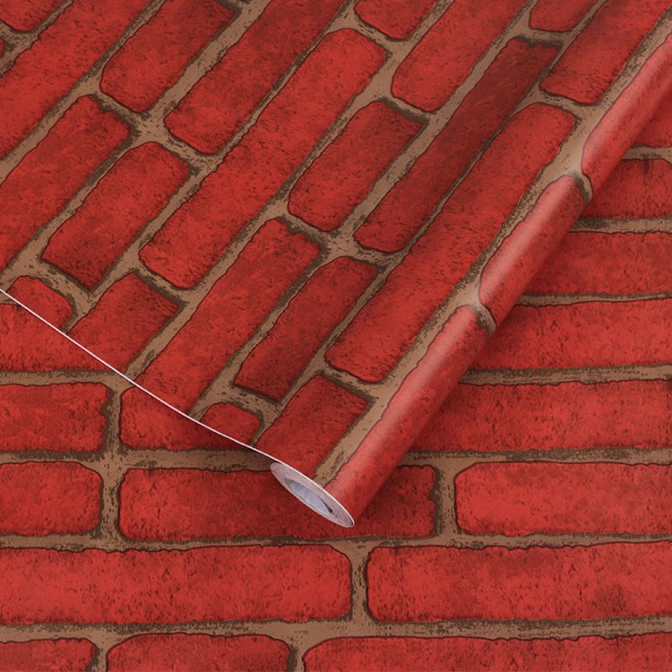 Hot selling 3d self adhesive natural brick wallpaper for bedroom
