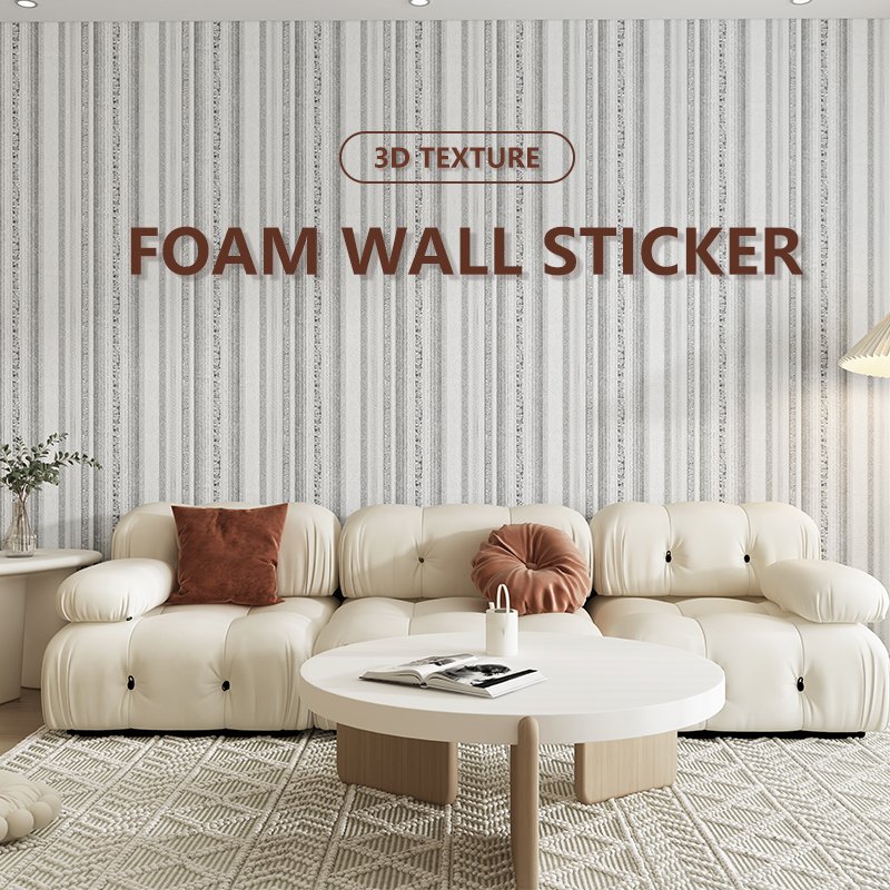 3D foam wallpaper roll panels interior papel tapiz para pared 3d wall panel