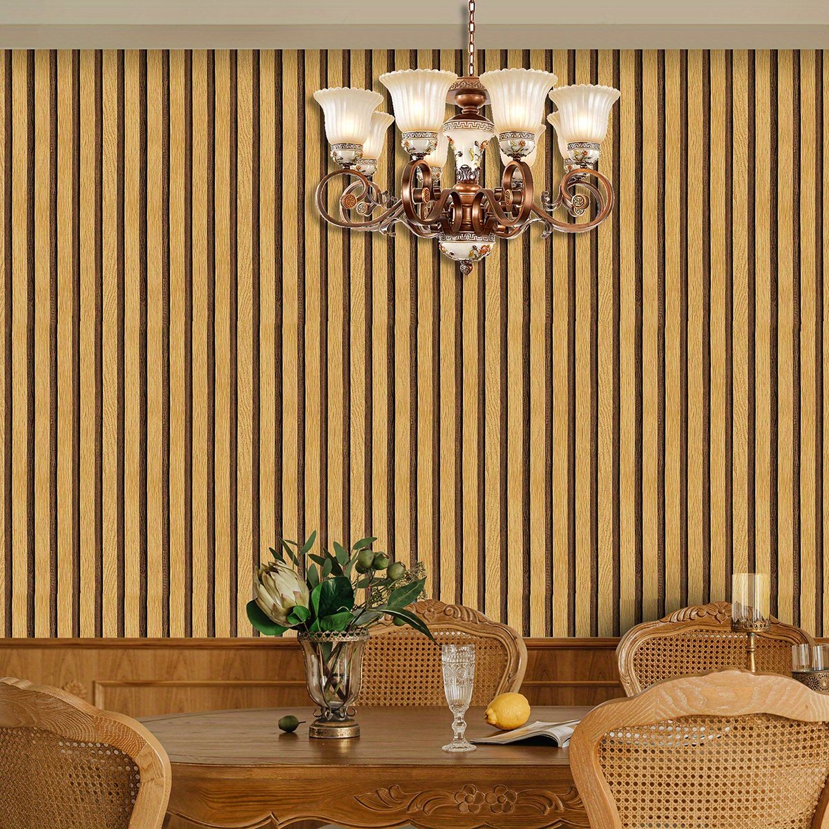 UDK Wholesale Custom Waterproof Classic PVC Self Adhesive Wallpaper Roll Interior Decoration Wallpaper