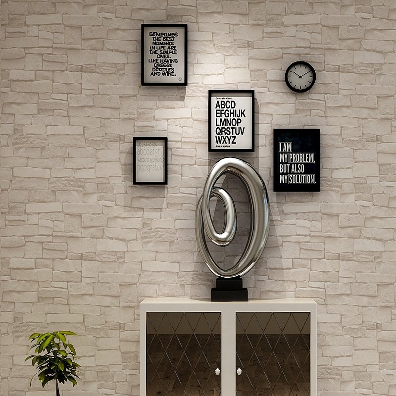 Modern simple 3D Retro Red brick wallpaper living room dining room clothing store fashion retro classic brick wallpaper