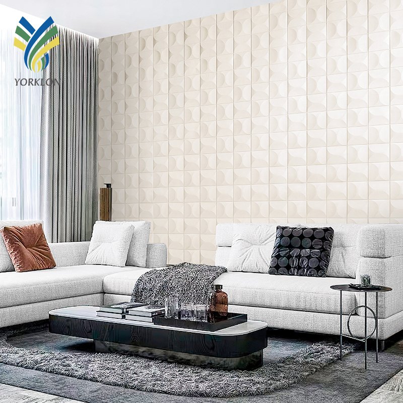 Luxury Grey Waterproof Sound Proof Foam 3D Suede Wallpaper For Corridor Staircase Office Cartoon Room Home Wall Decoration