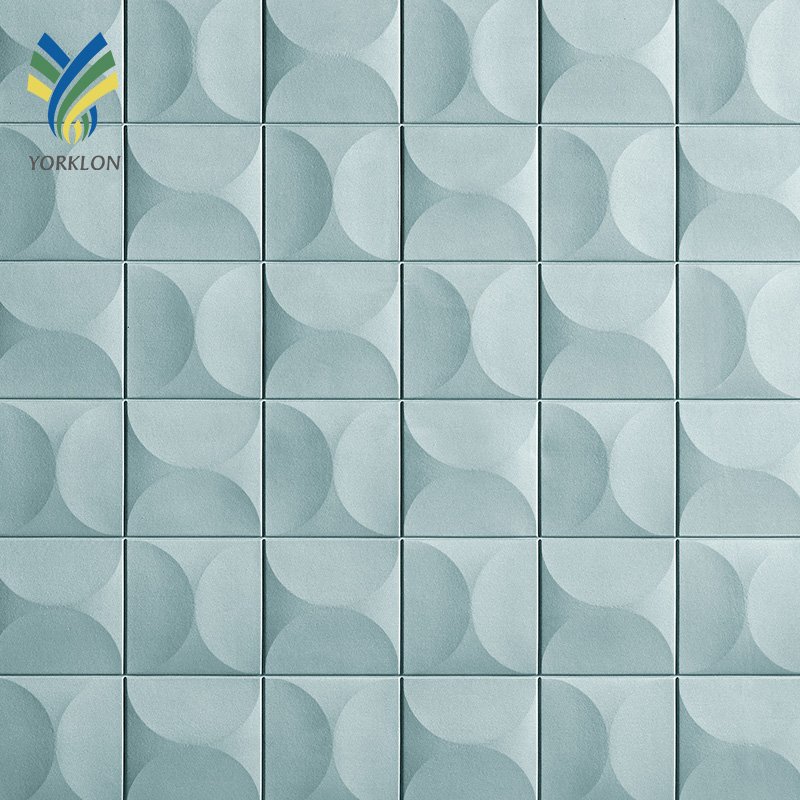 Luxury Grey Waterproof Sound Proof Foam 3D Suede Wallpaper For Corridor Staircase Office Cartoon Room Home Wall Decoration