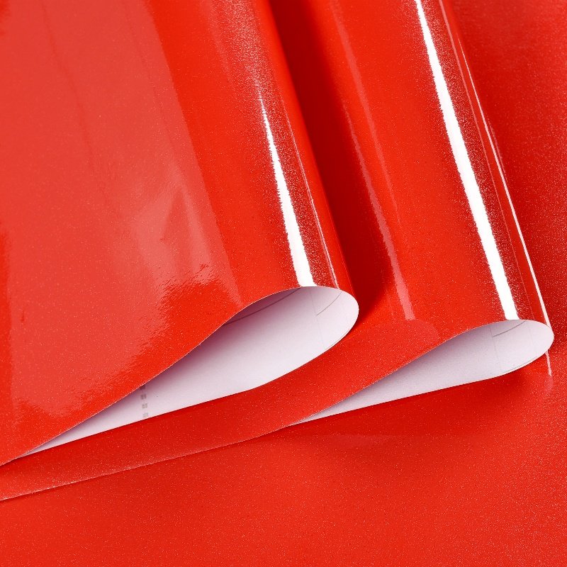 Best Selling Pearlescent Red Style Baking Varnish Moisture-Proof Home Decorative Wallpapers Sticker For Countertop