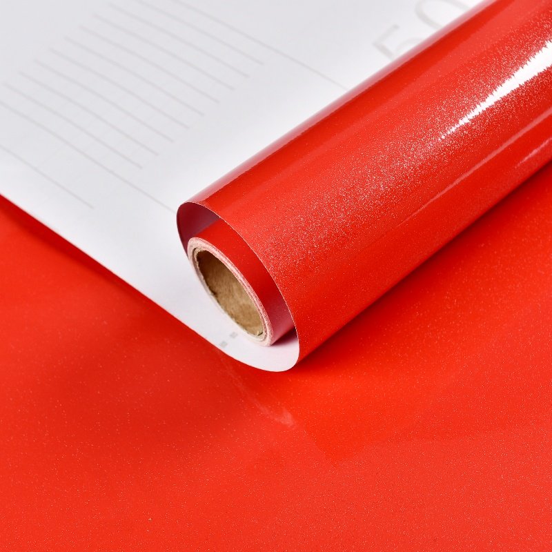 Best Selling Pearlescent Red Style Baking Varnish Moisture-Proof Home Decorative Wallpapers Sticker For Countertop