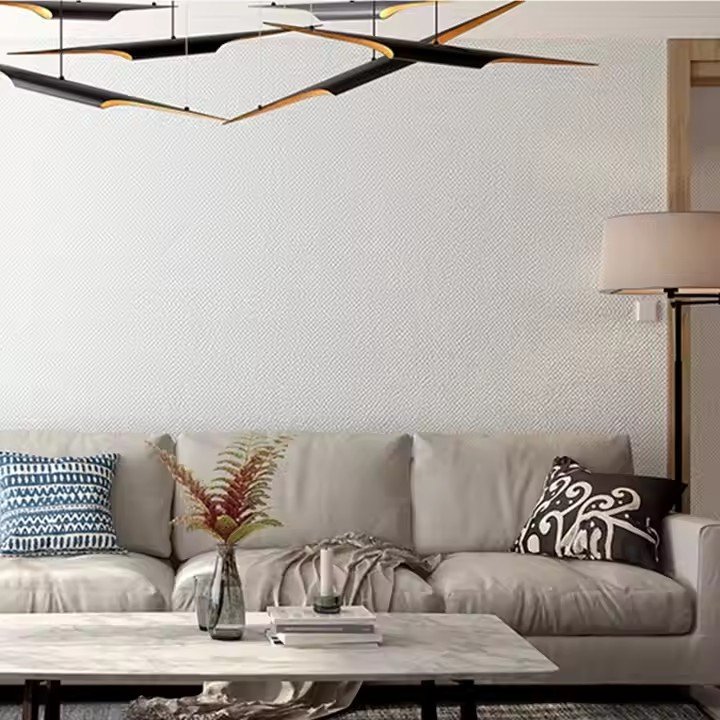 High quality design home decoration wallpaper bedroom living room hotel linen plain background wallpaper