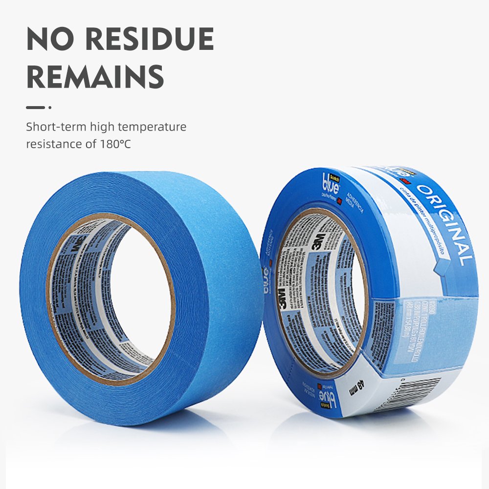 Original 3M 2090 Blue Masking Tape UV Resistant 14 Days No Residue For Wall Wallpaper Masking Painters Paper Tape