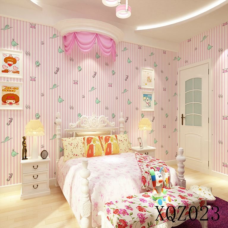 Lovely DIY self adhesive bedroom living room wallpaper kids room cartoon wallpaper home decor wall paper