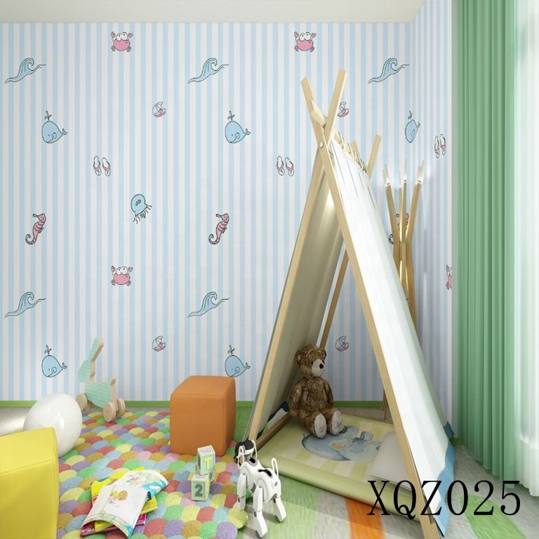 Lovely DIY self adhesive bedroom living room wallpaper kids room cartoon wallpaper home decor wall paper