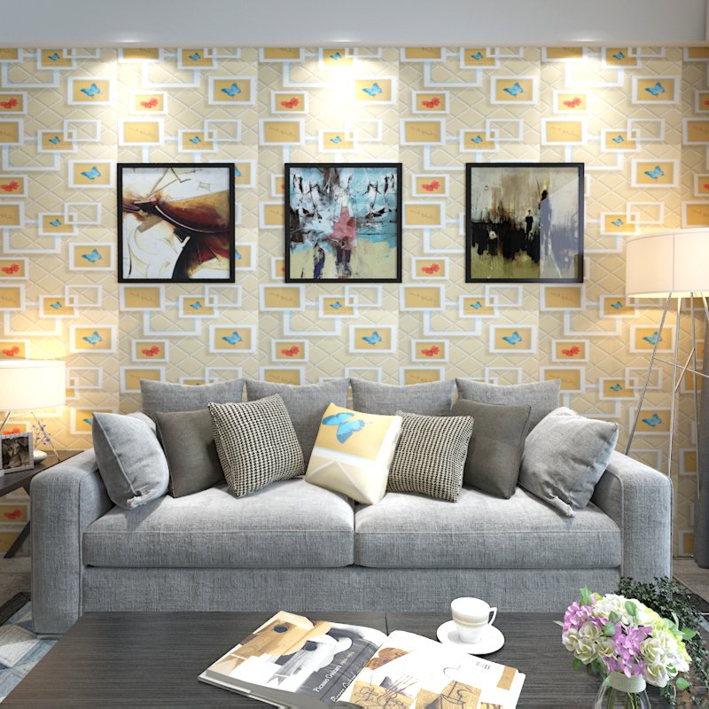 Butterfly papel mural Removable Vinyl Home Bedroom Wall Coating papel tapiz decor Waterproof Shelf Liner Furniture Wallpaper