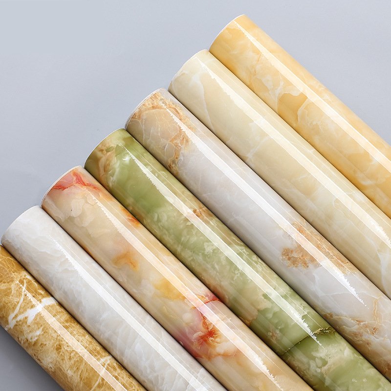 marble stickers wallpaper peel and stick self-adhesive pvc waterproof oil-resistant bathroom, kitchen, living room renovation