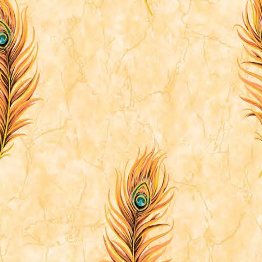 2024 simulation feather green and yellow 3d wall mural luxury home and bathroom interior decoration wallpaper