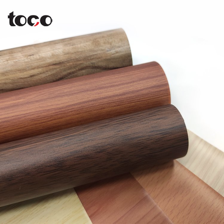 TOCO Kitchen Cabinet Wrap Self Adhesive Wallpaper Wall Paper Furniture Sticker Vinyl Wood Grain PVC Film