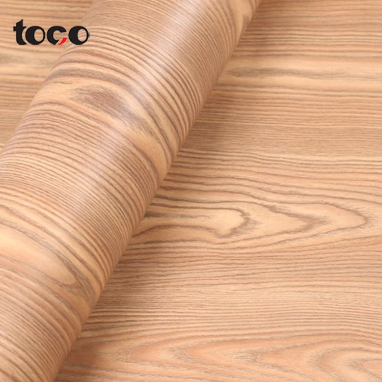 TOCO Kitchen Cabinet Wrap Self Adhesive Wallpaper Wall Paper Furniture Sticker Vinyl Wood Grain PVC Film