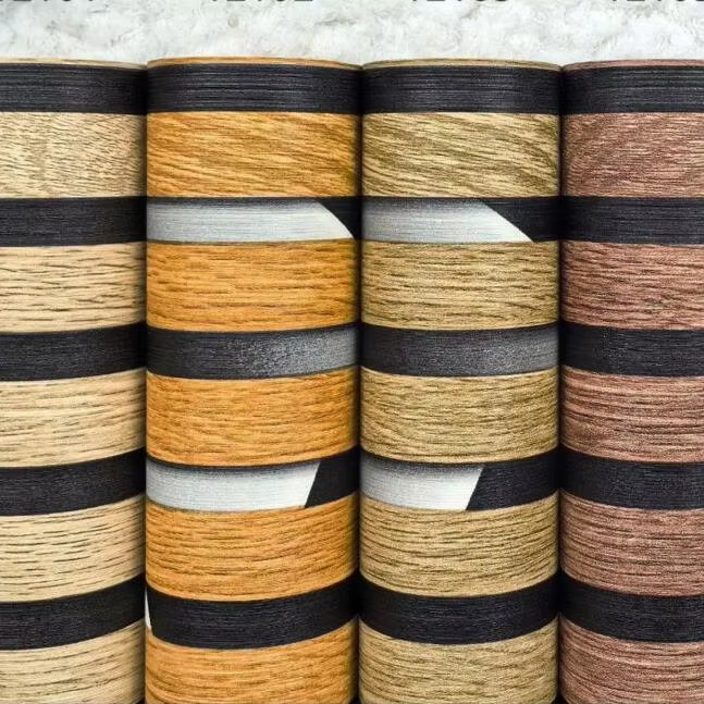 MyWow Faux WPC Fluted Wooden Grain Laminated Decoration Interior Indoor Waterproof Imitated LED Light Ready Stock PVC Wallpaper