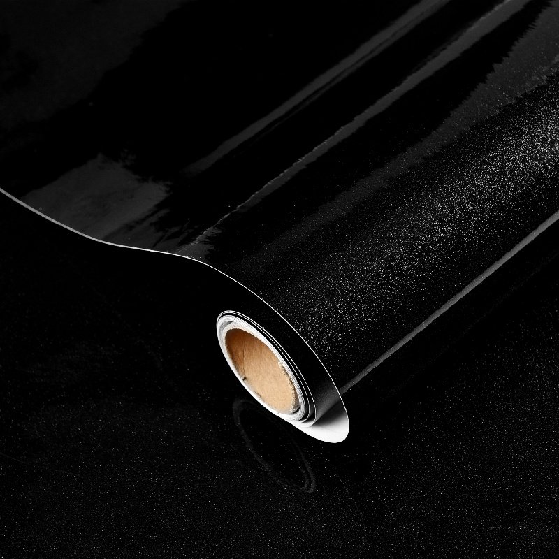 Home Interior Wallpaper Rolls Black Wall Sticker PVC Home Decor Peel and Stick Pearl Self Adhesive Waterproof Modern Removable