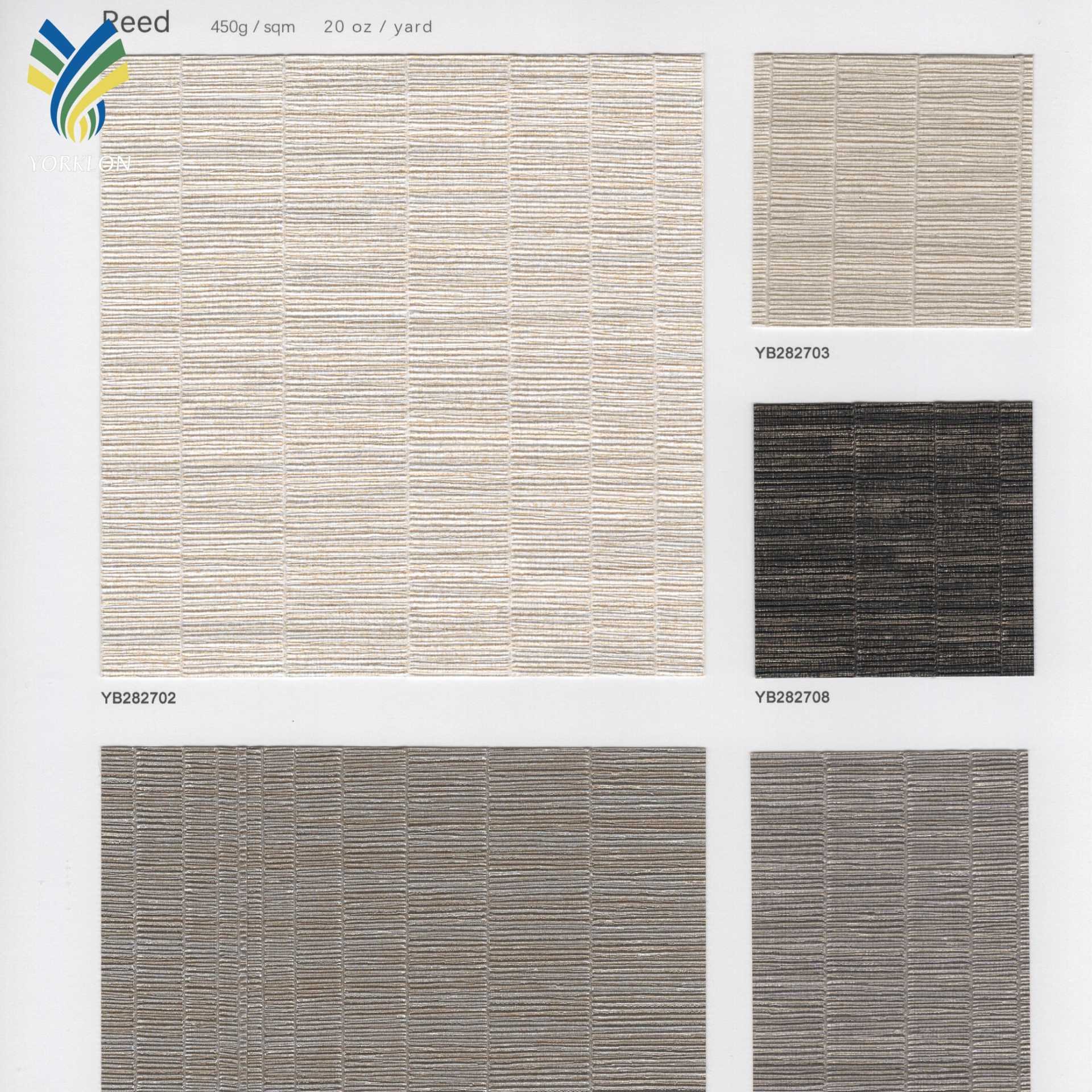 24-REED Luxury Interior Decorative Heat Resistant Fabric PVC Textured Custom Hotel Wall papers Wall covering