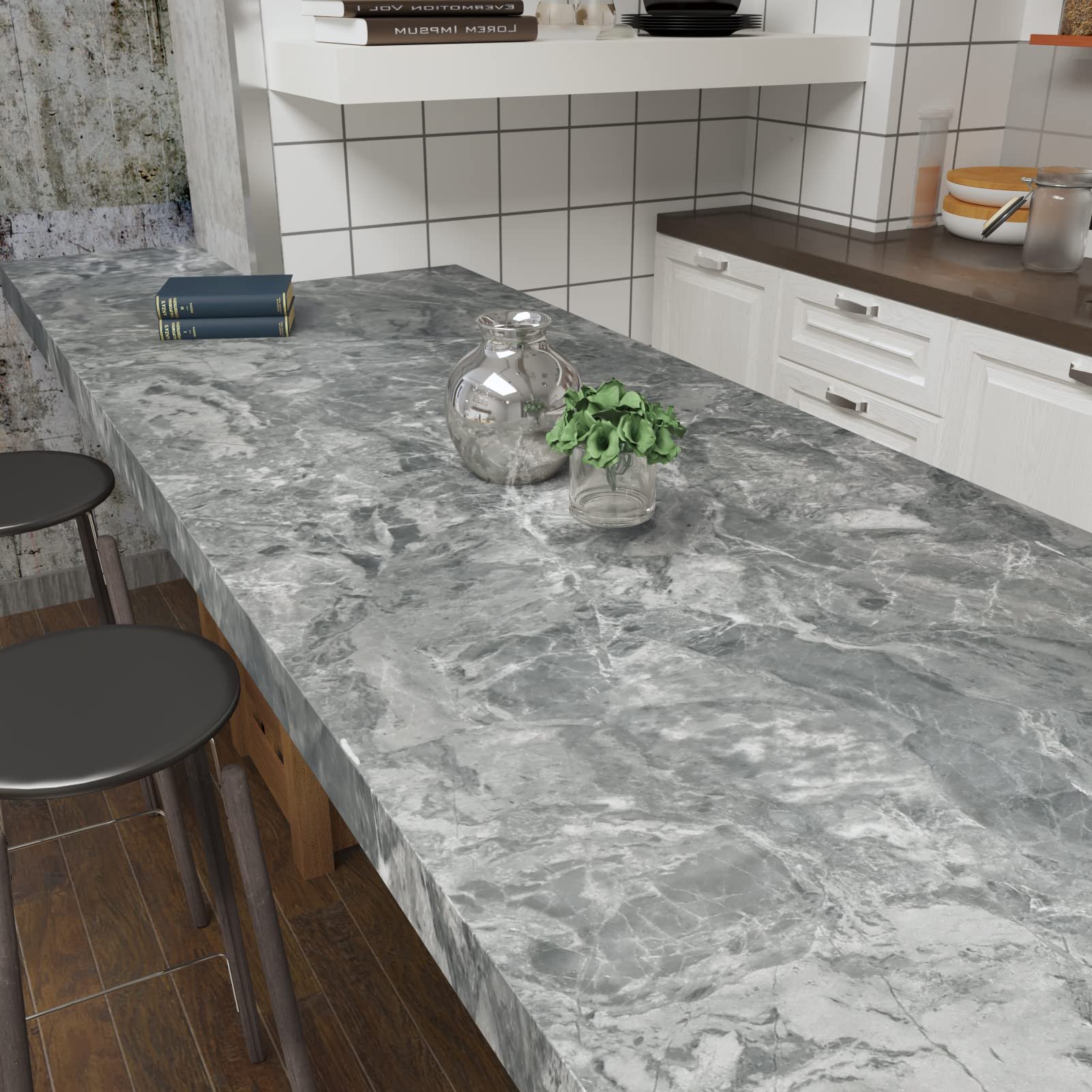 Grey Concrete Textured Wall Paper Vinyl Cement Peel And Stick Wallpaper Adhesive Marble Contact Paper For Living Room Bedroom
