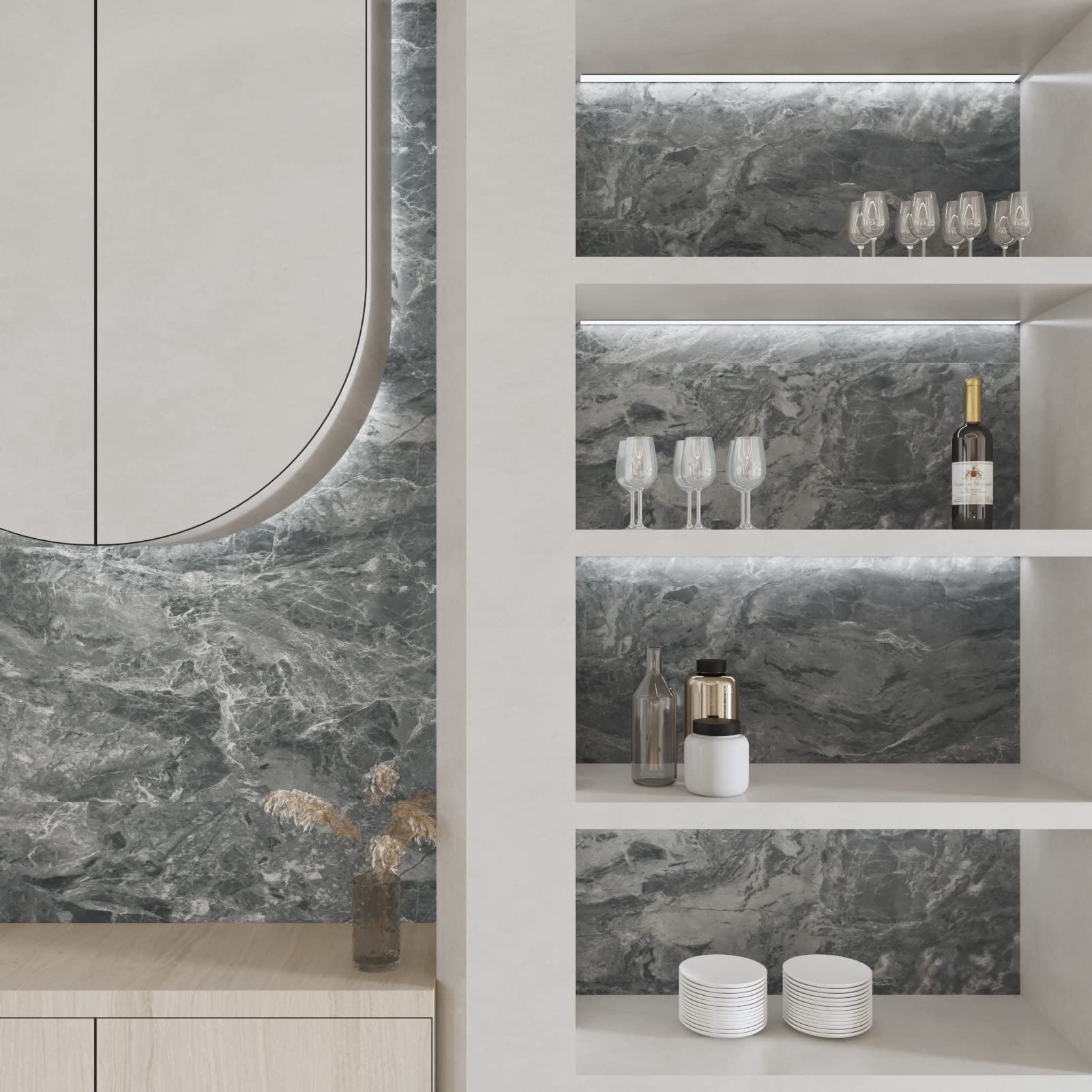 Grey Concrete Textured Wall Paper Vinyl Cement Peel And Stick Wallpaper Adhesive Marble Contact Paper For Living Room Bedroom