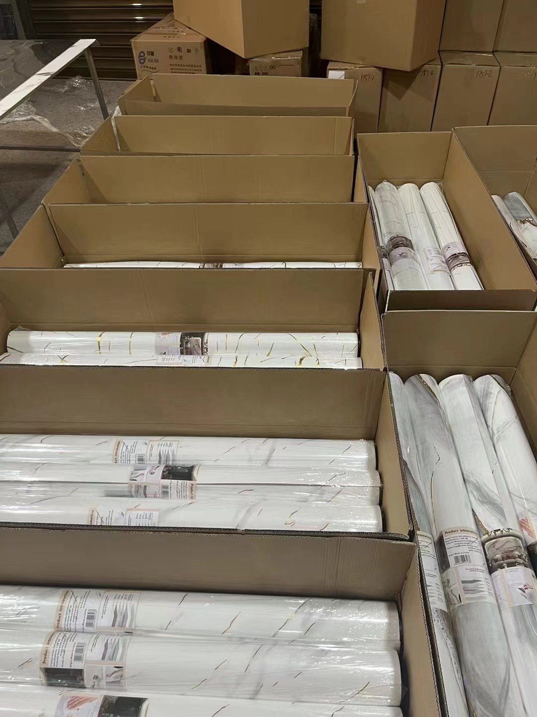 UDK Marble roller stickers Vinyl waterproof foam Roll Foil Marble Wall Tile stickers removable