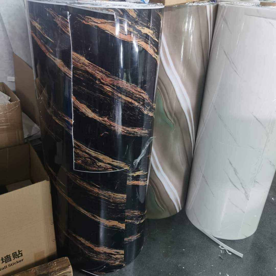 UDK Marble roller stickers Vinyl waterproof foam Roll Foil Marble Wall Tile stickers removable