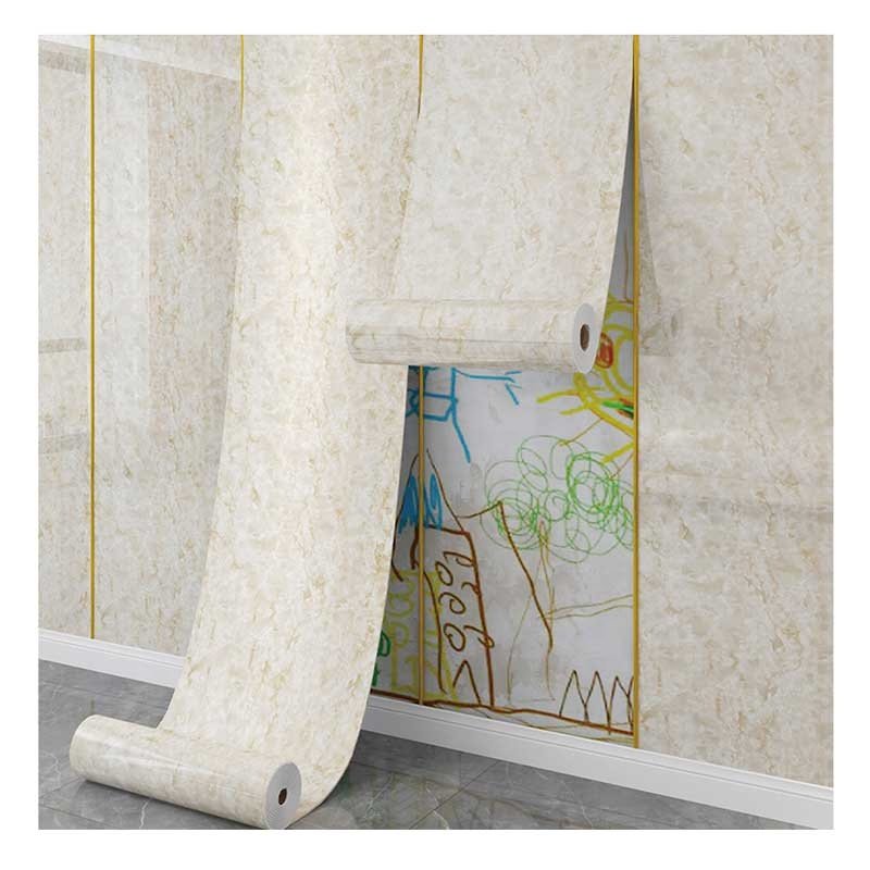 High Quality Waterproof Peel and Stick 3D PET Marble Roll Wallpaper Sticker Living Room PET Foam Wall Paper Sticker