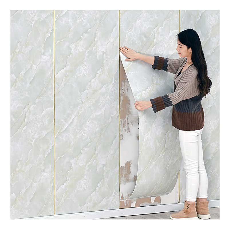 High Quality Waterproof Peel and Stick 3D PET Marble Roll Wallpaper Sticker Living Room PET Foam Wall Paper Sticker
