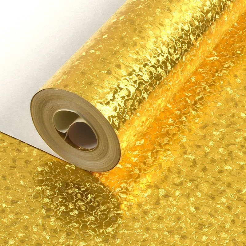 Wholesale Modern Luxury 3D Gold Silver Mosaic Wallpaper KTV Bar Counter Waterproof Gold Foil Wallpaper