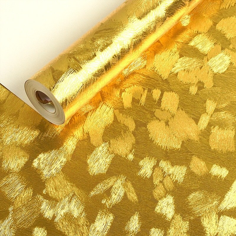 Wholesale Modern Luxury 3D Gold Silver Mosaic Wallpaper KTV Bar Counter Waterproof Gold Foil Wallpaper