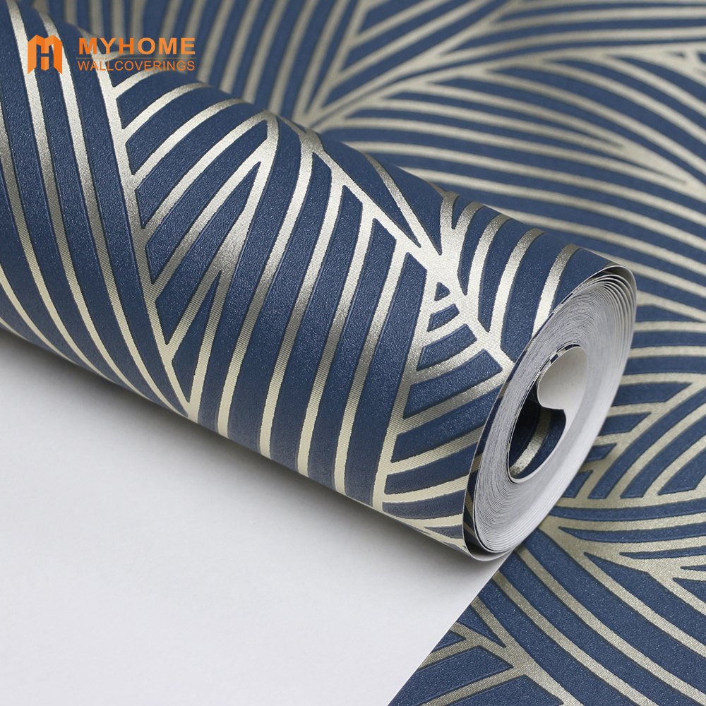 Modern Wallpaper Home Decoration 3D Geometric Wallpaper Metallic