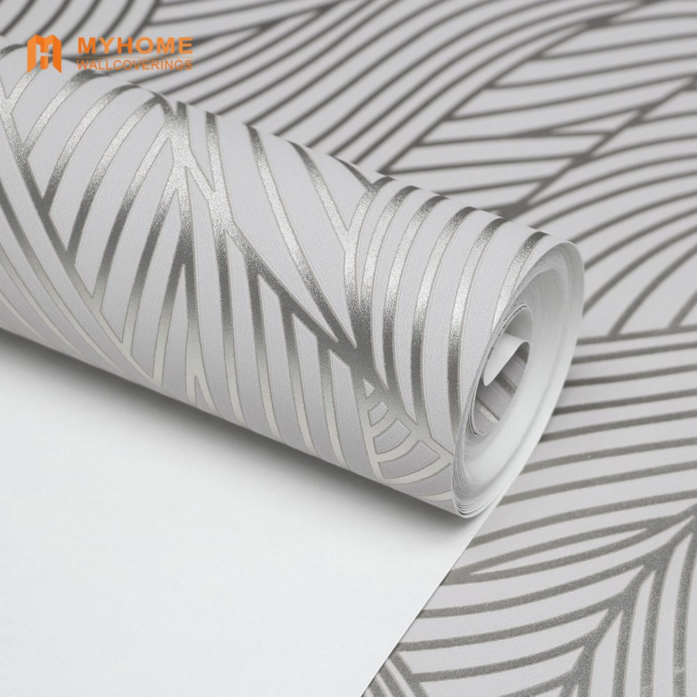 Modern Wallpaper Home Decoration 3D Geometric Wallpaper Metallic