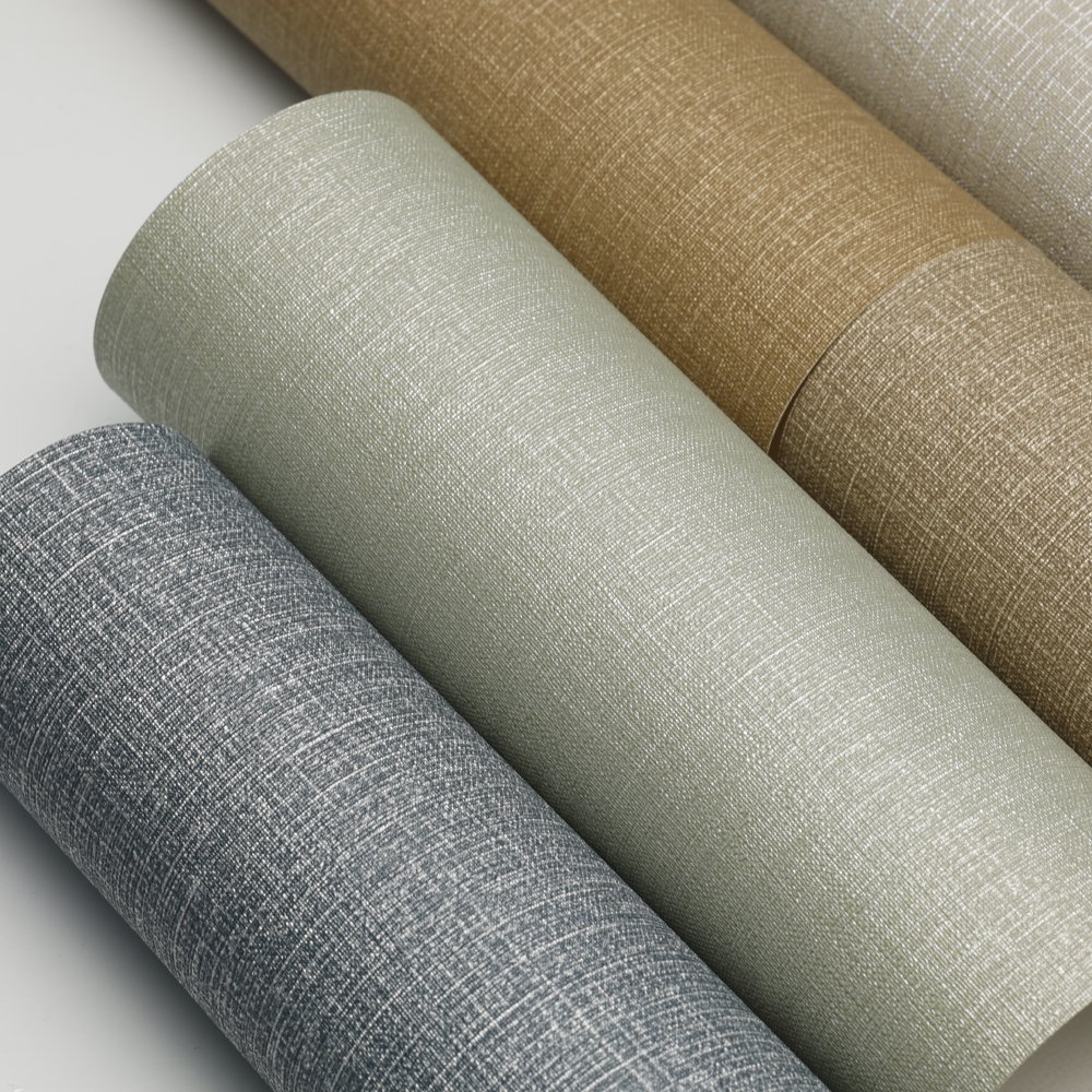 Hot sale Quality Fireproof vinyl Commercial Room Project interior design Woven Fabric Wall Coverings Hotel Luxury Wallpaper