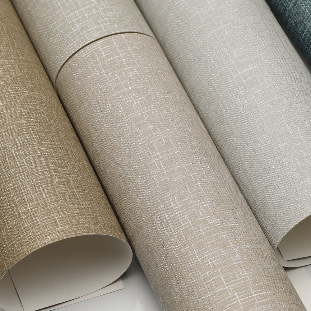 Hot sale Quality Fireproof vinyl Commercial Room Project interior design Woven Fabric Wall Coverings Hotel Luxury Wallpaper