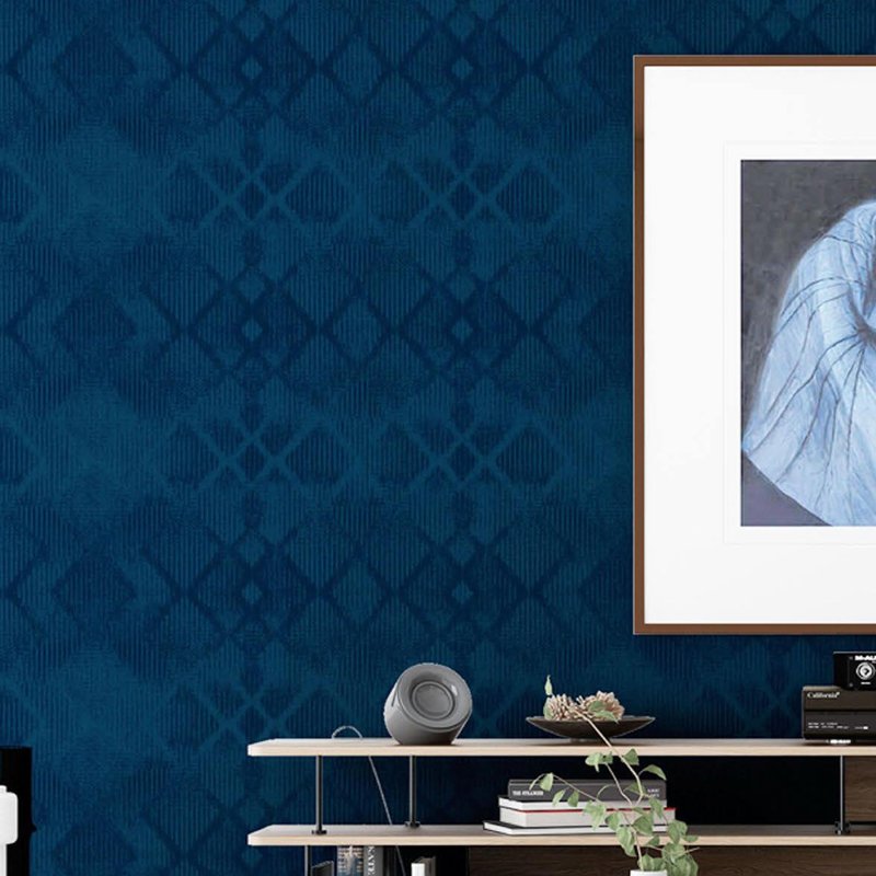 3D geometric dark textured non woven wallpaper gray