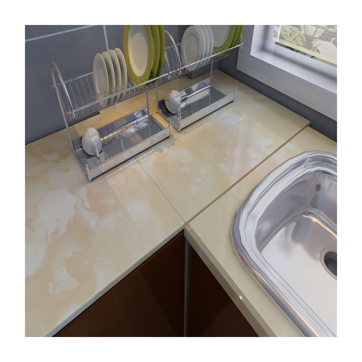 Marbled waterproof and moisture-proof PVC wall coating home decoration living room hotel toilet self-adhesive wallpaper