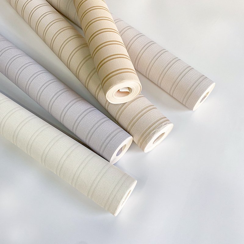 3D vertical striped bedroom background wallpaper living room study hotel PVC waterproof design wallpaper