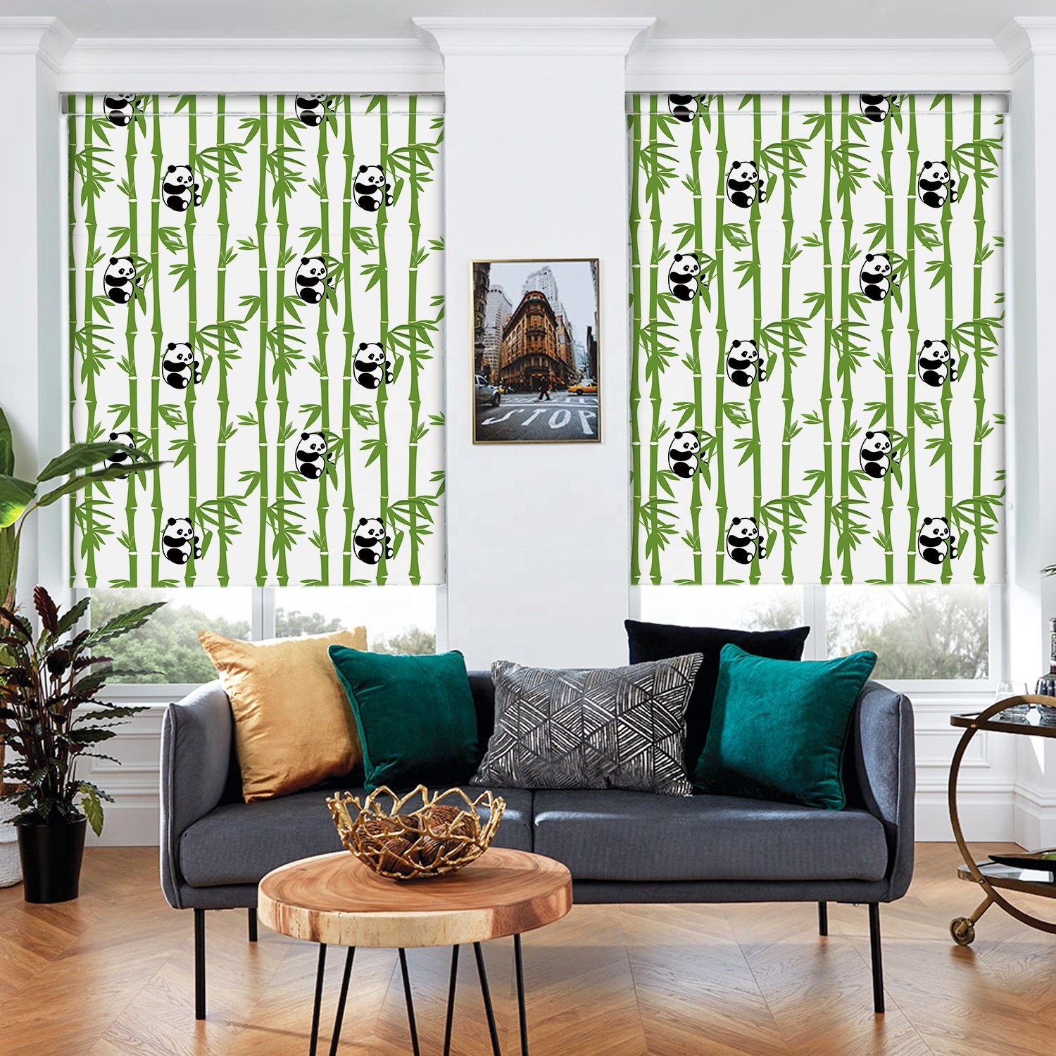 3D Peel and stick vinyl self-adhesive home wall decoration plant printing Waterproof and moisture-proof wallpaper roll
