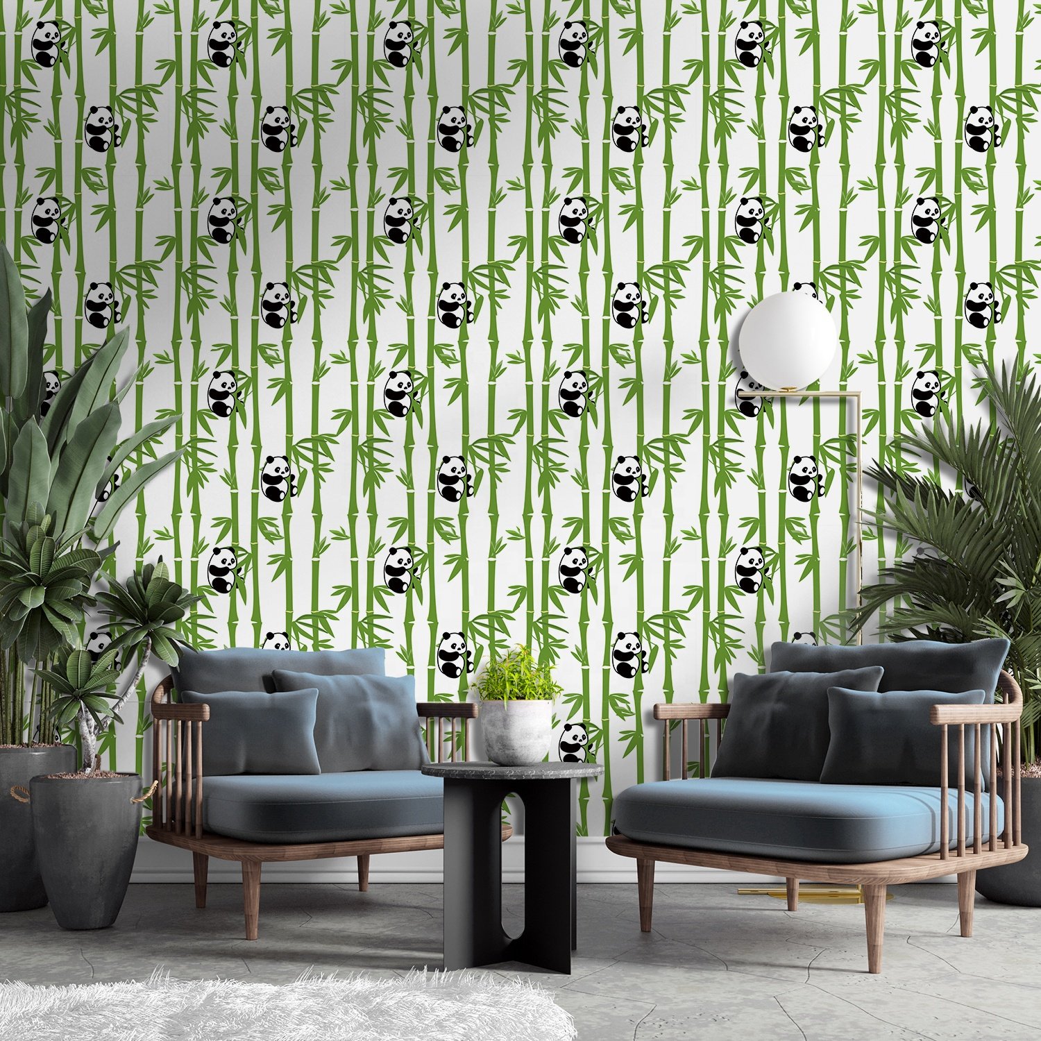 3D Peel and stick vinyl self-adhesive home wall decoration plant printing Waterproof and moisture-proof wallpaper roll