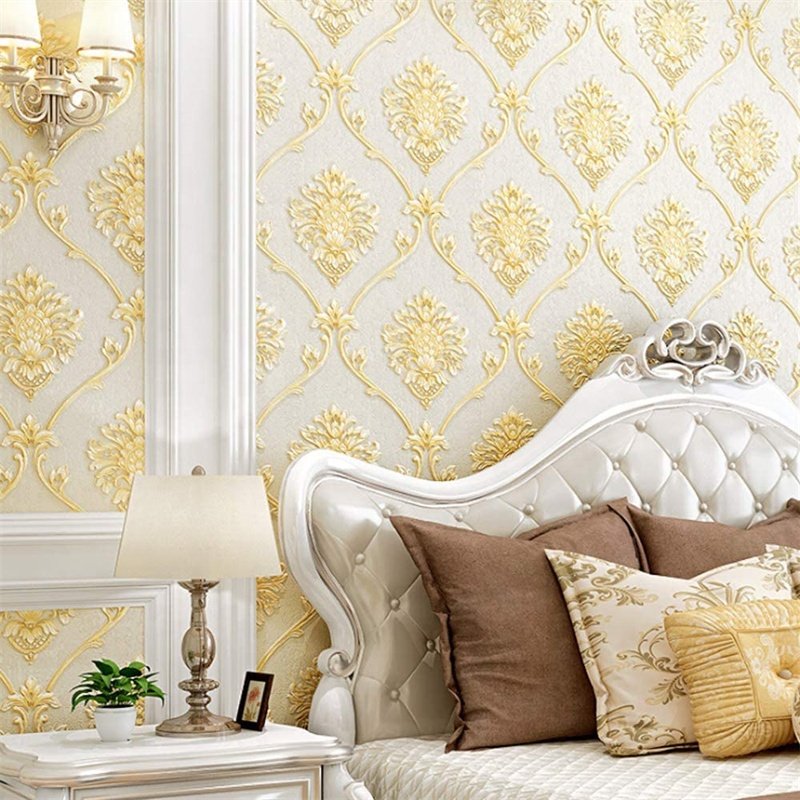 bedroom garden flower wallpaper european style living room background wall paper 3d pvc wallpaper